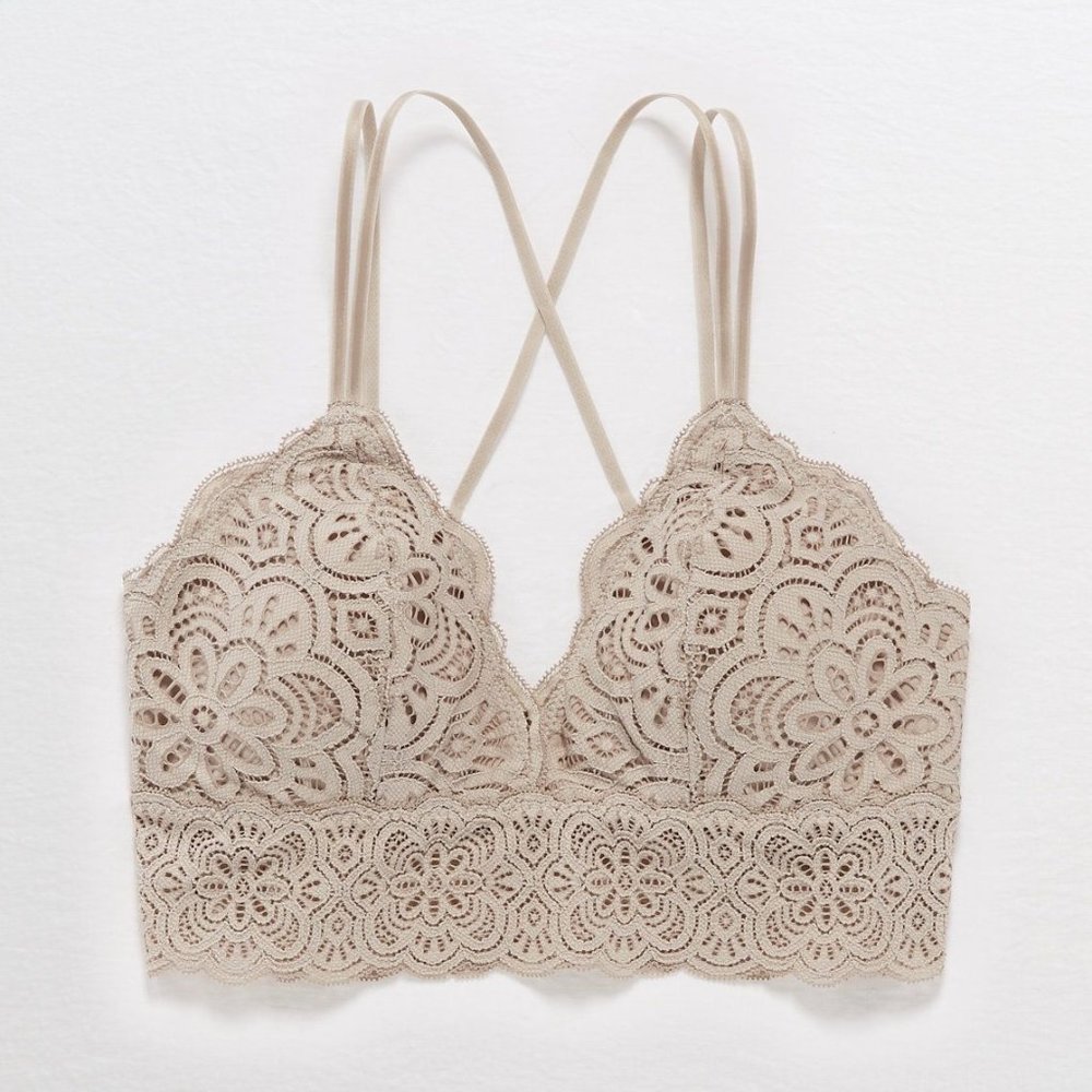 Aerie Flora Lace Padded Bralette
